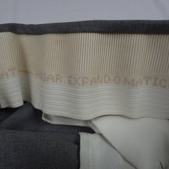 HAGGAR EXPAND-O-MATIC MENS GRAY DRESS PANTS SIZE 34/30 K597 - Picture 4 of 5